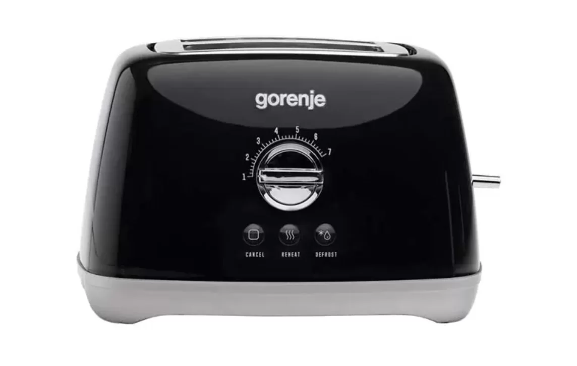 Тостер Gorenje T900RLBK (1000 Вт/ тостов - 2/ подогрев, размораживание/ черный)-0