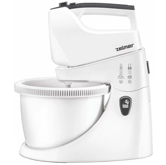 Миксер стационарный Zelmer ZHM2559 (550Вт/ скоростей 5/ корпус пластик/ насадок 2/ белый)-0