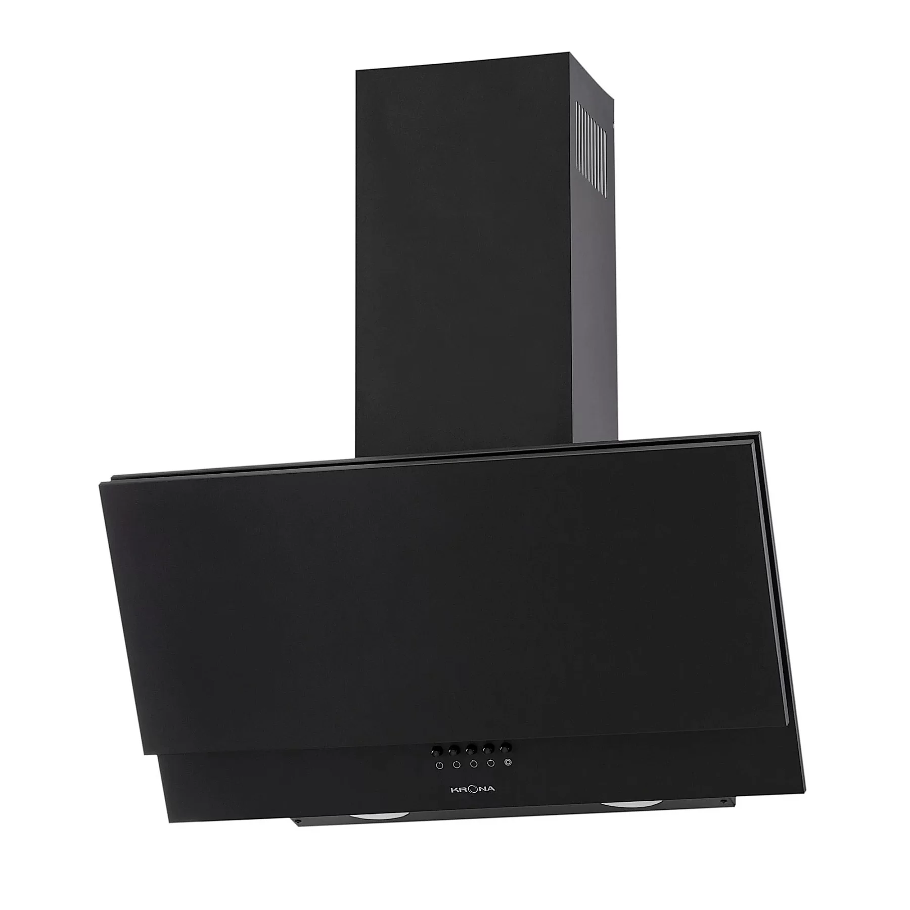 Вытяжка наклонная KRONA Olly 600 black PB (575 м³/ч / 65 Вт / Светодиодное освещение 2x1 Вт / ширина - 59.6 см / чёрный металл/металл)-0