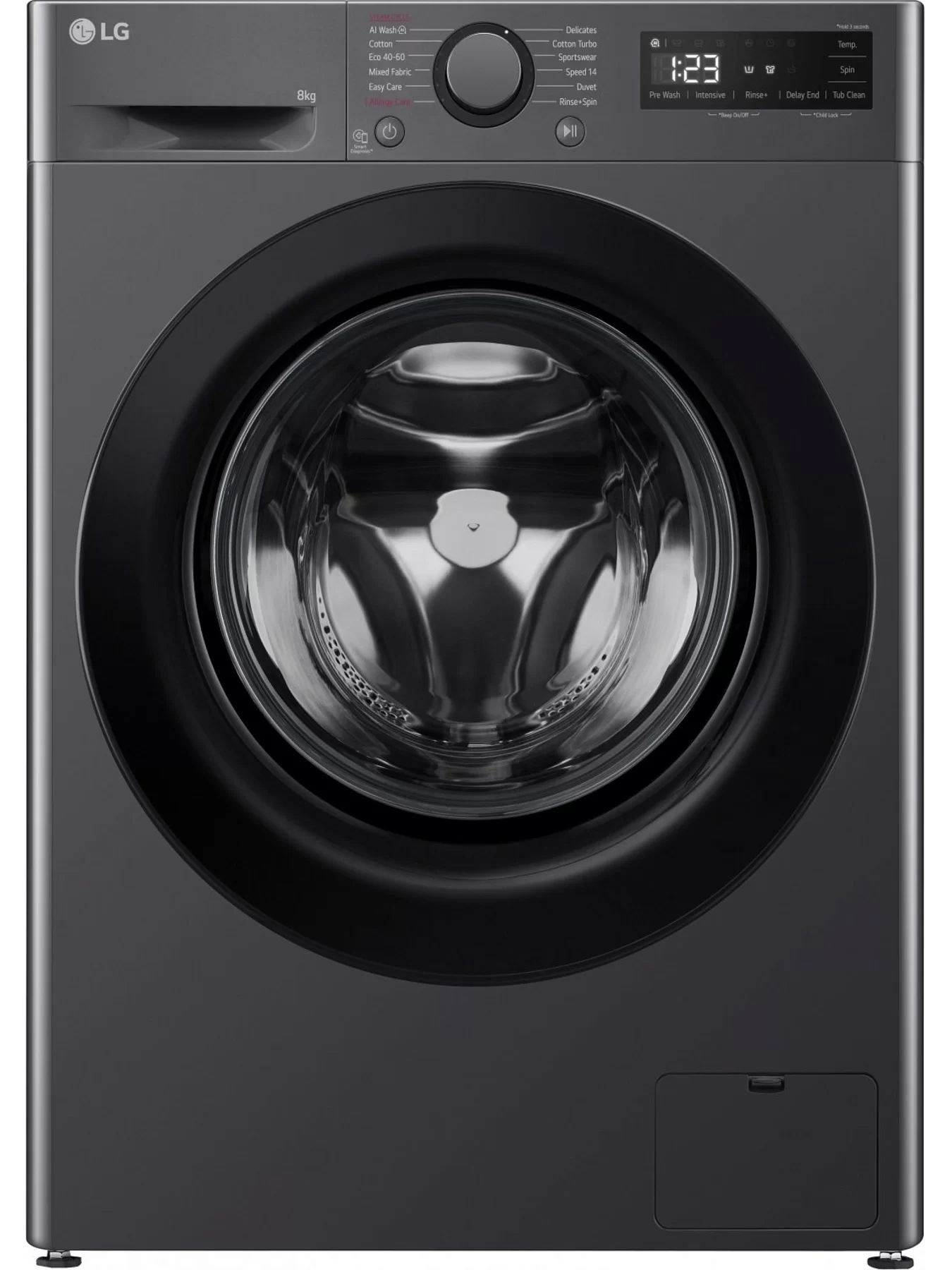 Стиральная машина LG F2WR508SBM (47.5см / 8кг / 1200об / пар / добавление белья / AI DD ™ / Steam™ / Inverter Direct Drive / A+++ / Чёрный)-0