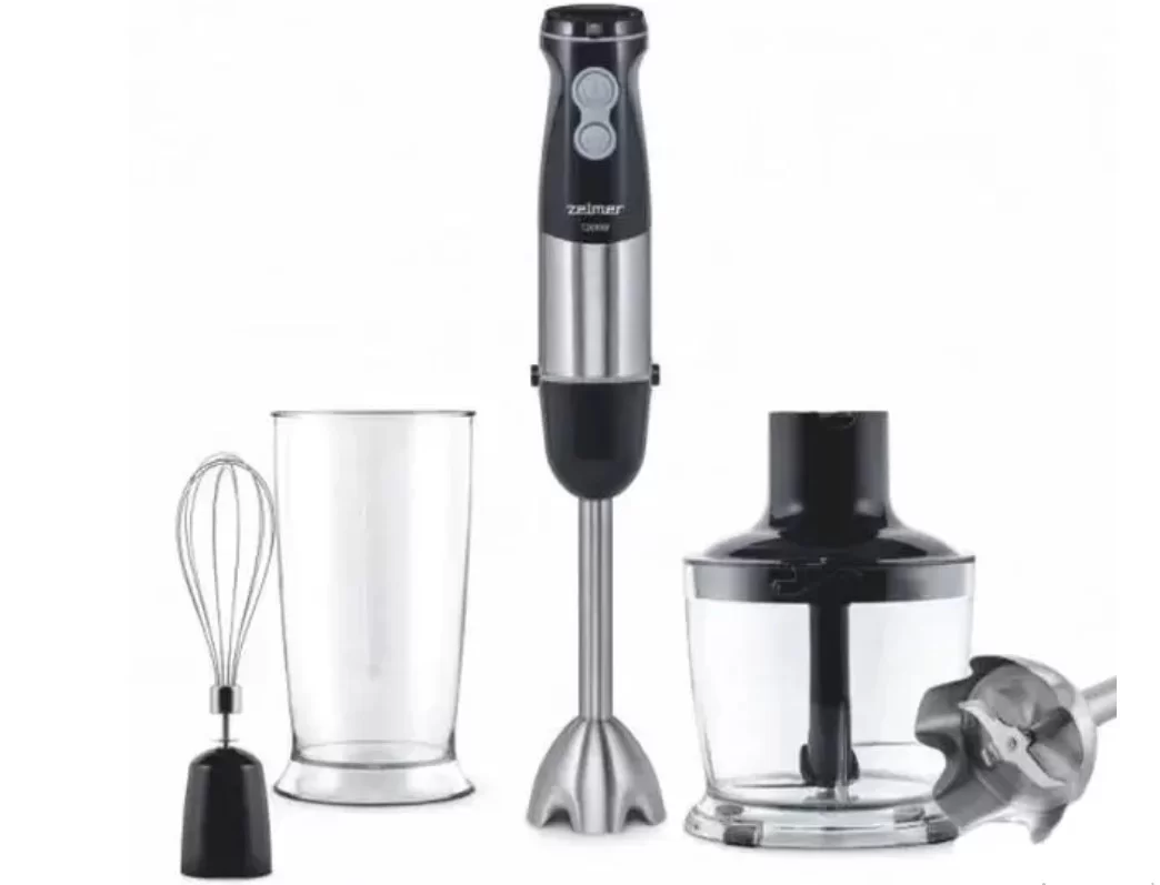 Блендер Zelmer ZHB4571 (1200 Вт/ скоростей 20/ турборежим/ венчик, измельчитель, стакан)-0