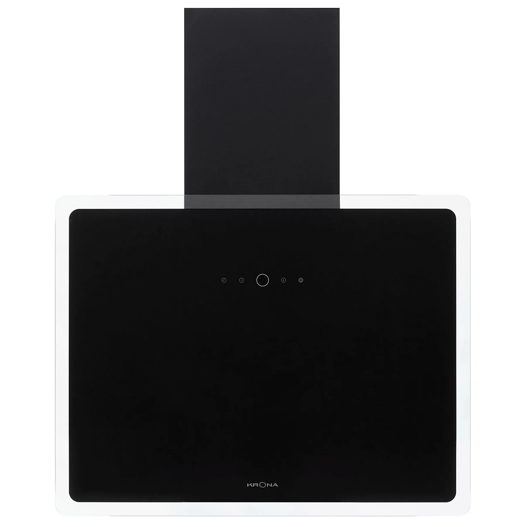 Вытяжка наклонная KRONA AURA 600 FRAME black S (1100 м³/ч / 80 Вт / LED освещение 2x2 Вт / ширина - 53.8 см / чёрный / металл+стекло)-0