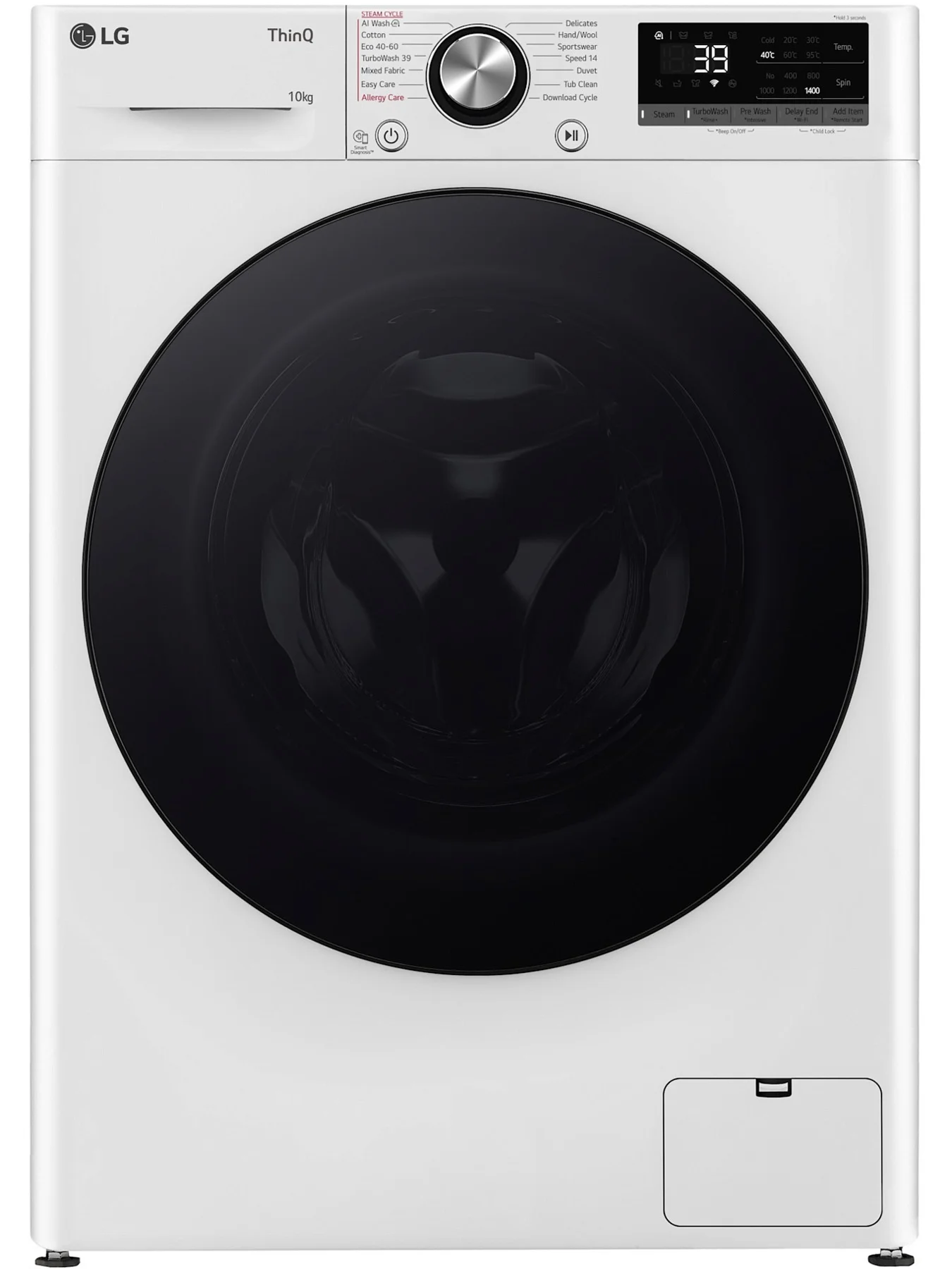 Стиральная машина LG F4WR710S2W (56,5см / 10кг / 1400об / пар / AI DD / Steam /TurboWash™ 360˚ / Inverter Direct Drive / Wi-Fi / A+++)-0