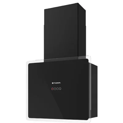 Вытяжка каминная Faber GLAM FIT 55 BK (570 м³/ч / 125 Вт / LED освещение 2 x 3 Вт / ширина - 54.8 см / Чёрное стекло)-0