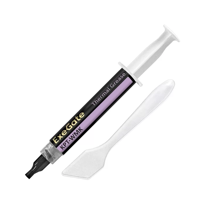Термопаста ExeGate ETТ-2WMK Standard (1,63 Вт/(м•К), 3г, шприц с лопаткой)-0