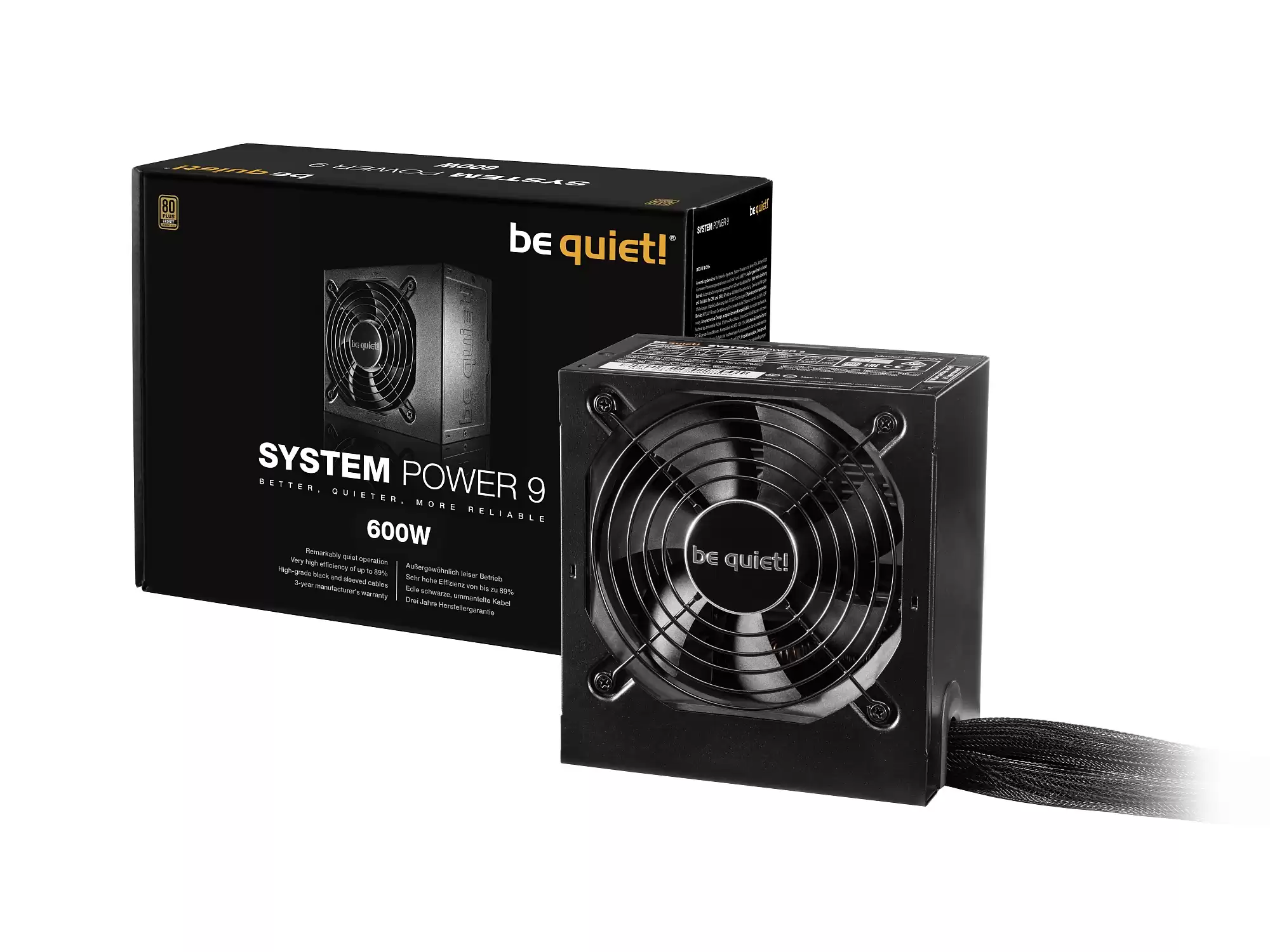 Блок питания be quiet!  600W SYSTEM POWER 9 80 Plus Bronze (S9-600W (BN247))-0