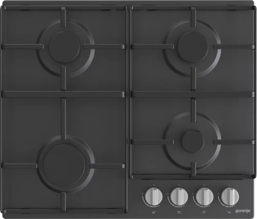 Поверхность газовая Gorenje G640EXB (Essential / черный / нержавеющая сталь / эмаль / XtraSurface)-0