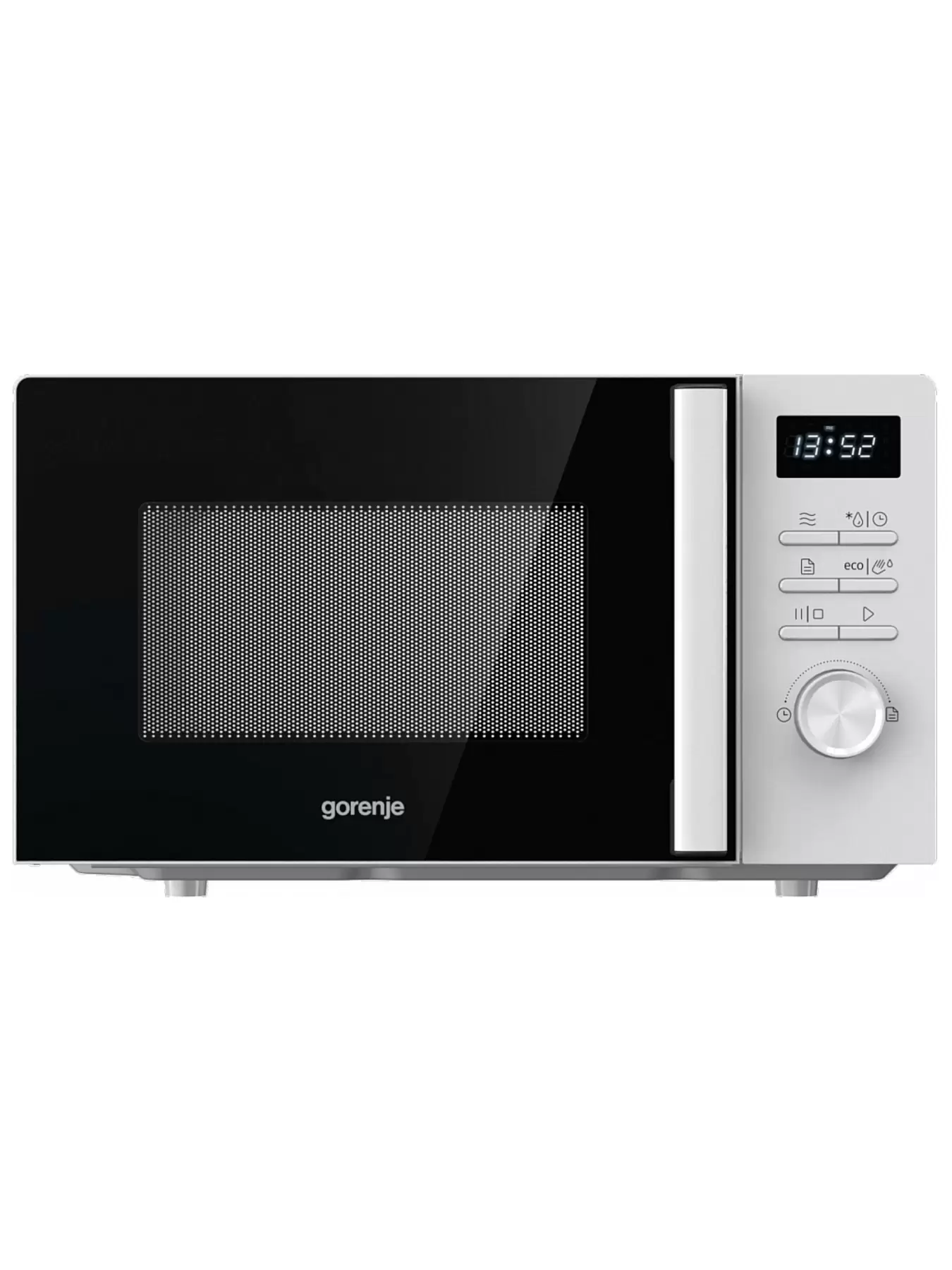 Микроволновая печь Gorenje MO20A3WH (Advanced / 20 л, 800 Вт, переключатели кнопки + поворотный механизм, белый/черный)-0