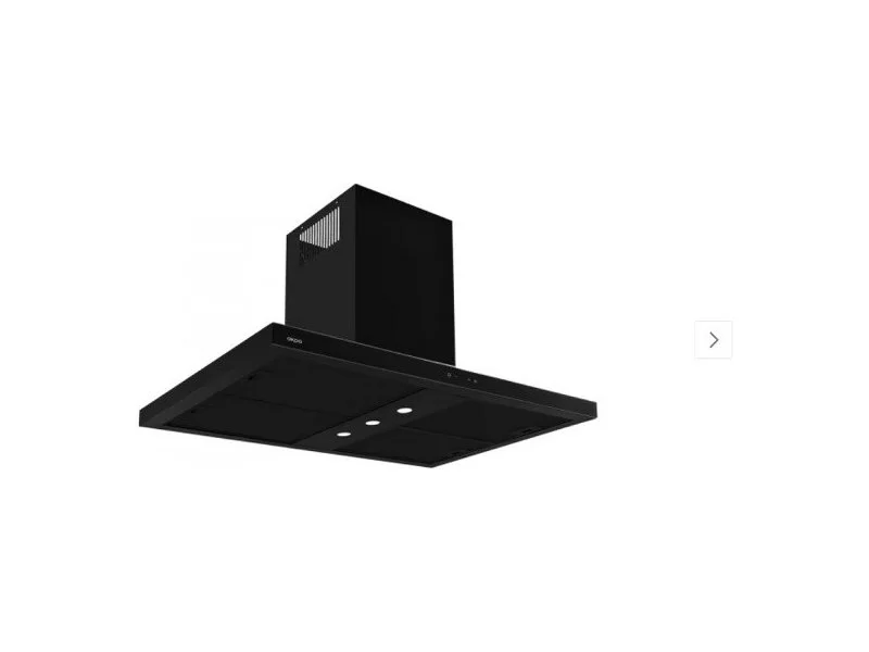 Вытяжка каминная AKPO WK-9 Isla Feniks Glass Slim 90 Black (1250 м³/ч / 240 Вт / LED освещение 3x2 Вт / ширина - 90 см /чёрное стекло + чёрная сталь)-0