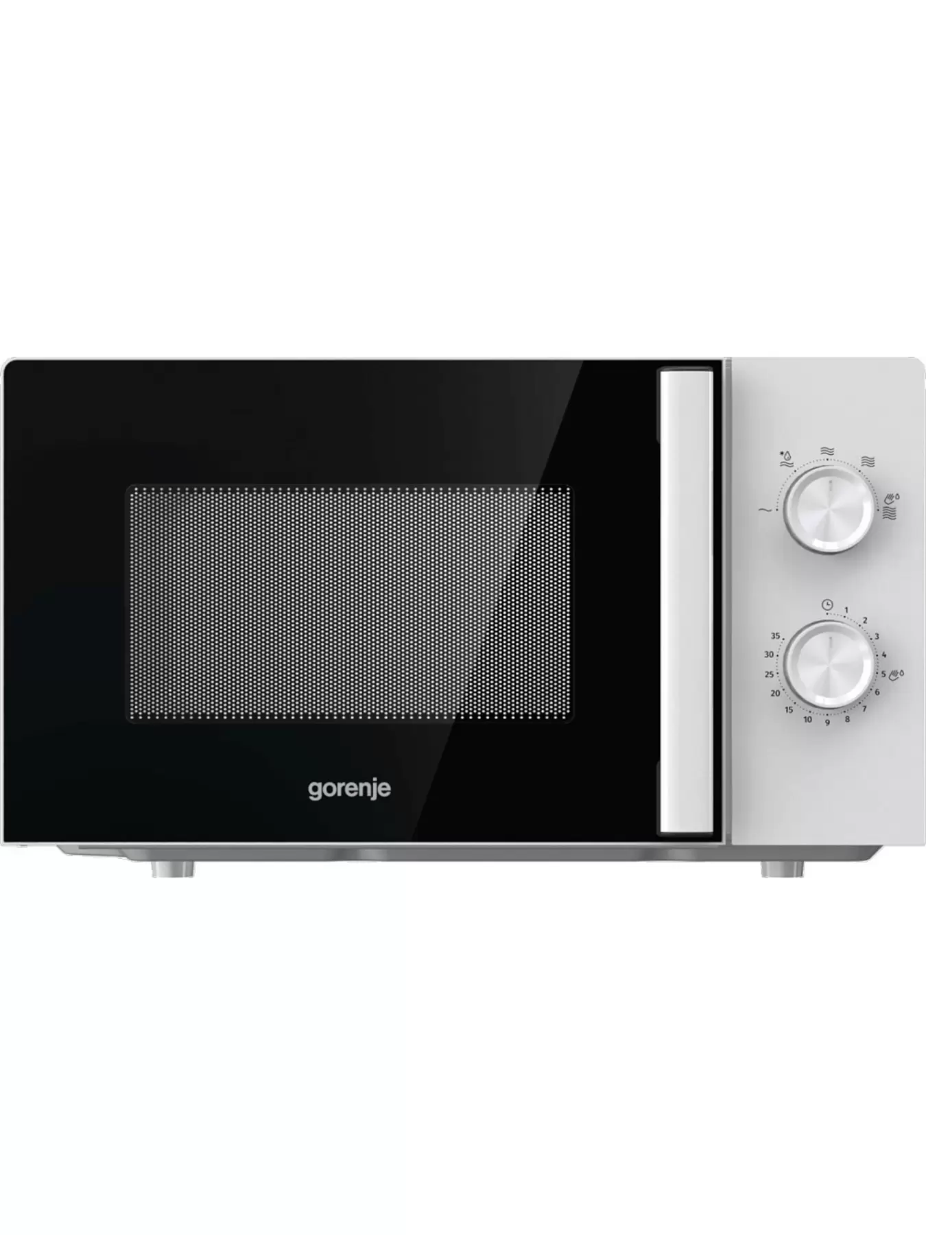 Микроволновая печь Gorenje MO20E1WH (Essential / 20 л, 800 Вт, переключатели поворотный механизм, белый/черный)-0