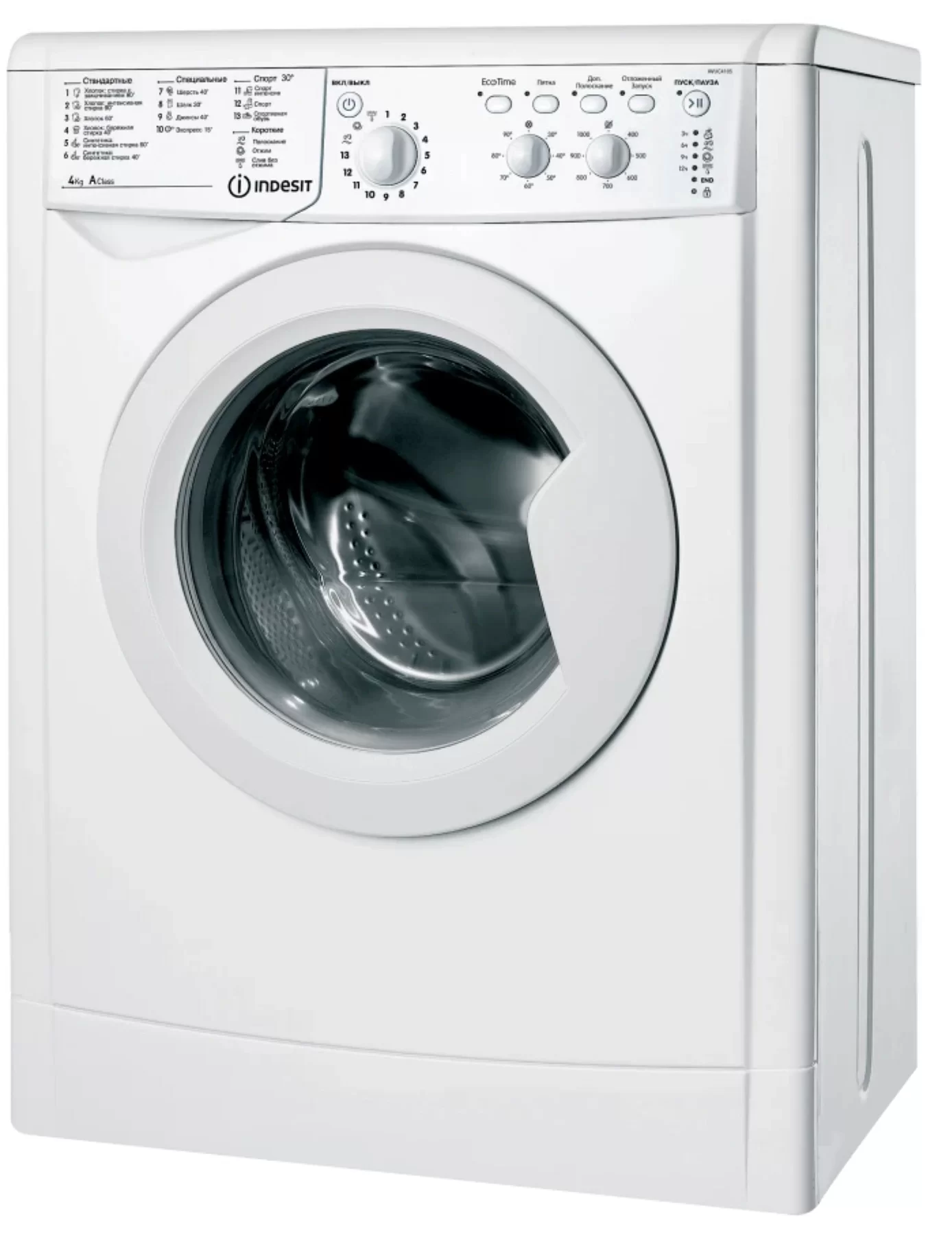 Стиральная машина Indesit IWUC 4105 (CIS) (32,3 см / 4кг / 1000об / Eco Time / A)-0