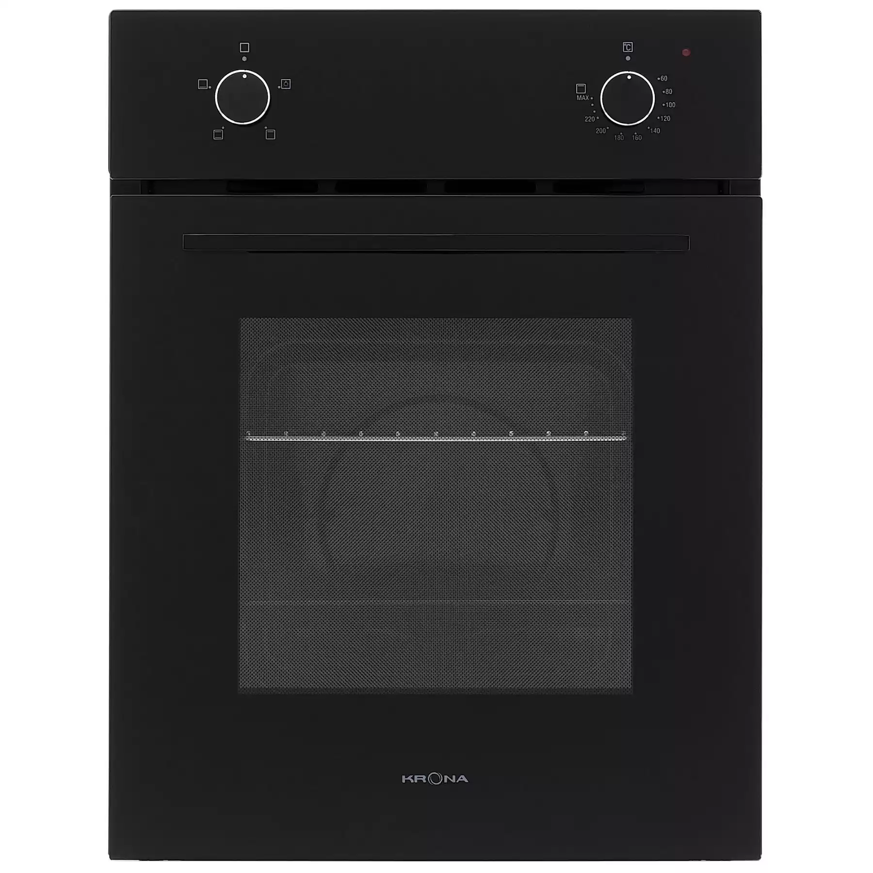Духовой шкаф KRONA BLUME 45 BL/BL (Узкий, 45 см / 47,5 л / до 260 °C / Чёрное стекло / Боковые направляющие / Гриль / А)-0