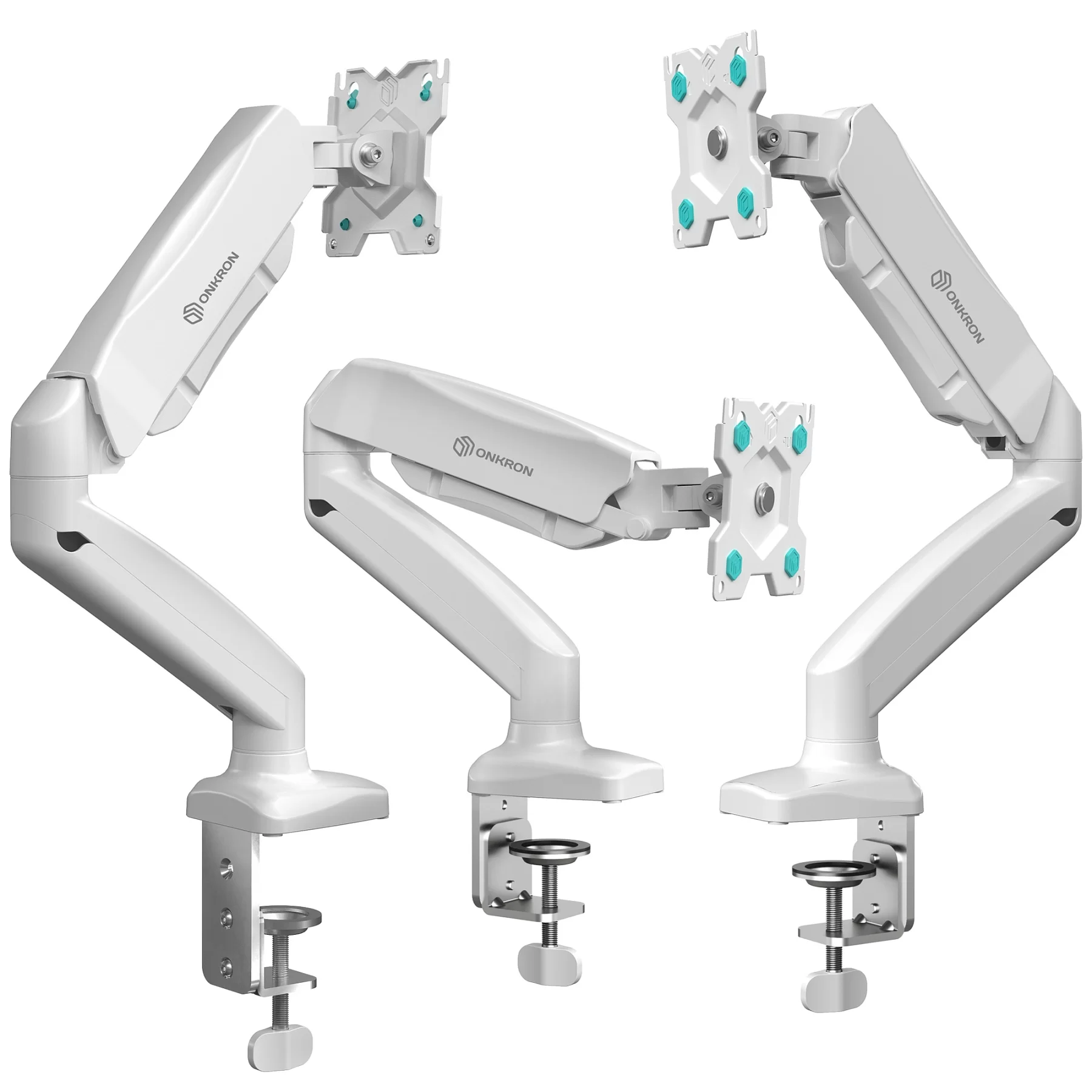 Крепление для монитора ONKRON G80 белый, для 13"-32", наклон 90°, поворот 360°, нагрузка до 8 кг, расстояние до стола 0-470 мм-0