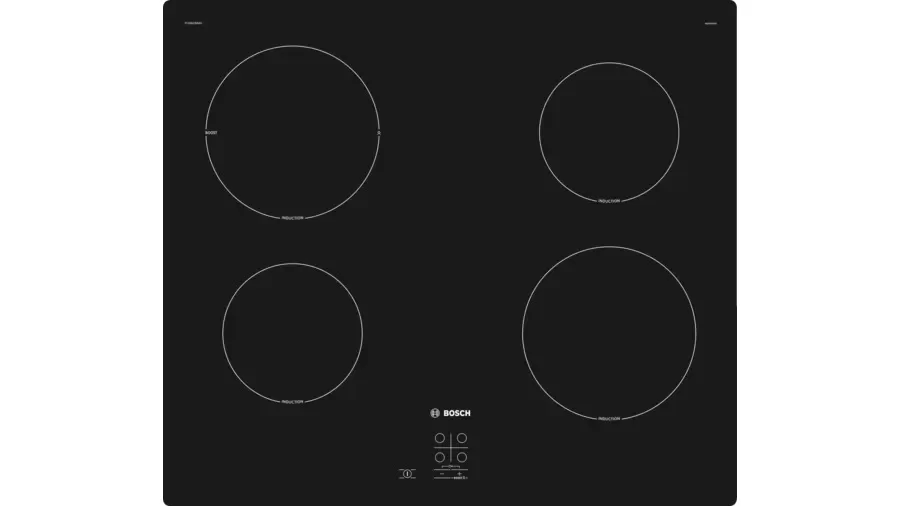 Поверхность индукционная Bosch PUG611AA5E (Serie2 / черный / стеклокерамика / QuickStart / PowerBoost / без рамки)-0