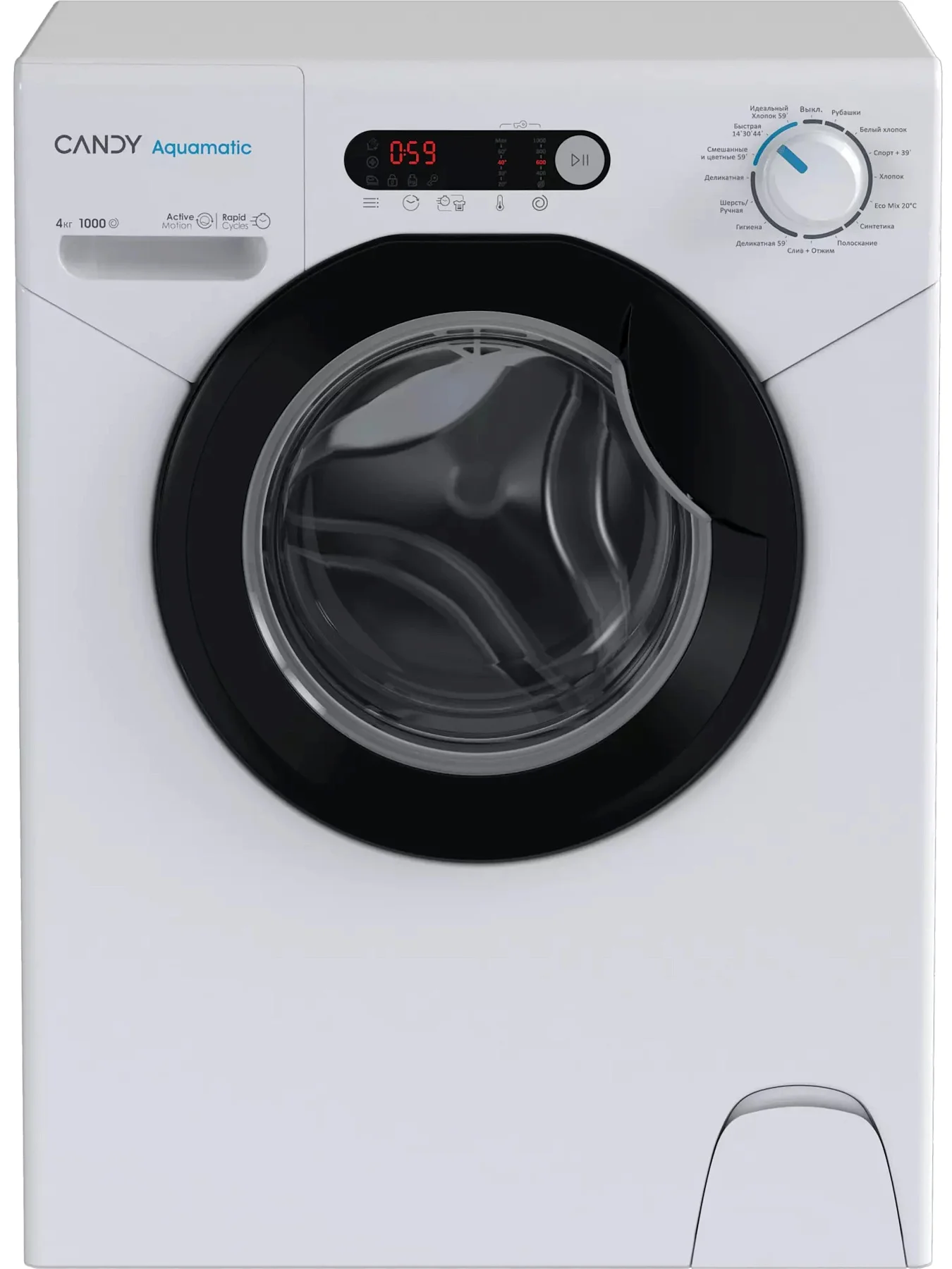 Стиральная машина Candy Aquamatic AQUE 1043DR-07 (Высота - 70 см / 43.5-47.5см / 4кг / 1000об / A)-0