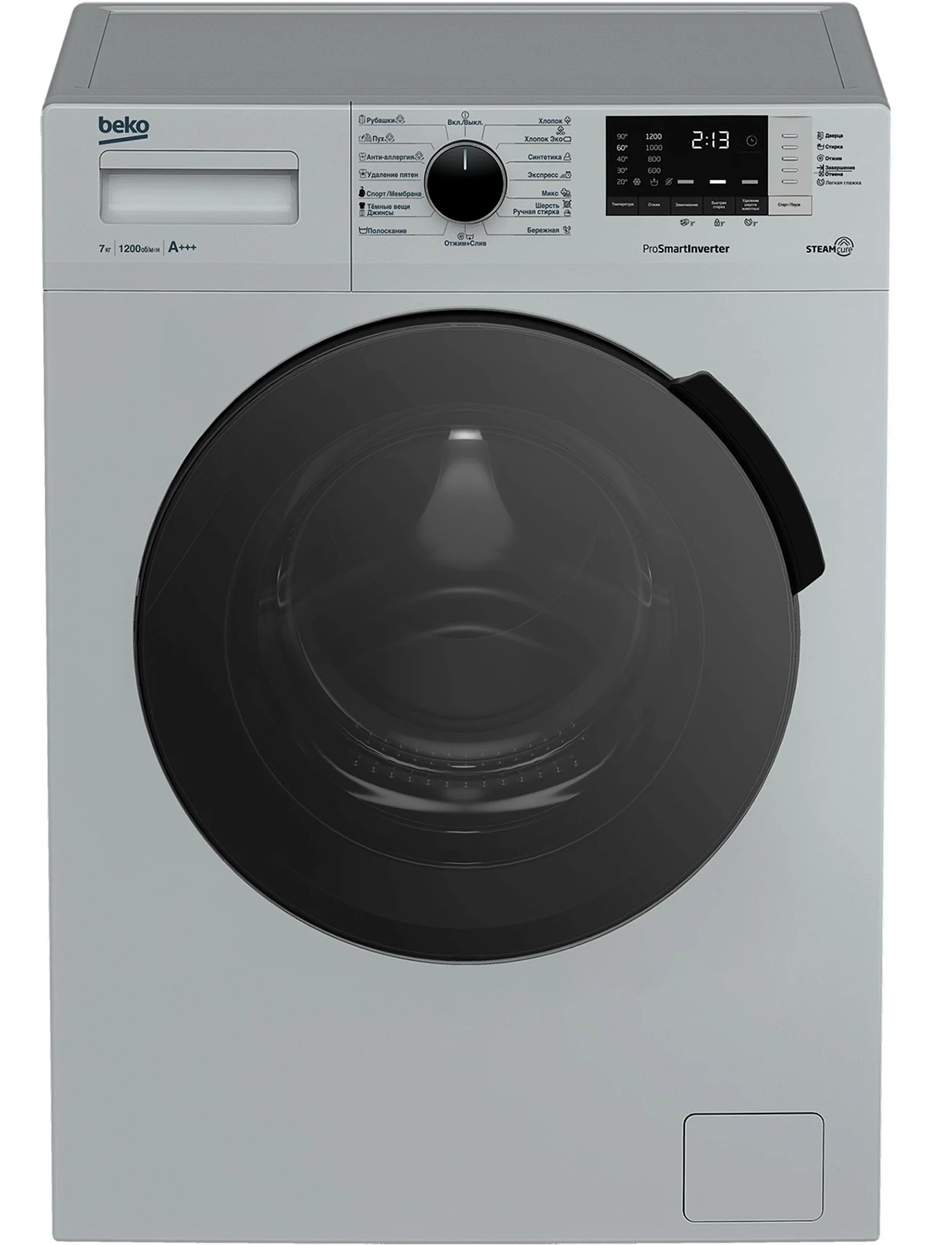Стиральная машина Beko RSPE78612S (45-49см / 7кг / 1200об / пар SteamCure™ / OptiSense® / Инверторный мотор ProSmart™ / A+++)-0