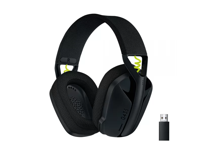 Беспроводные игровые наушники Logitech G435 Lightspeed, (Stereo, 2.4 ГГц) (Nintendo Switch, PS4 и PS5), Черные -0