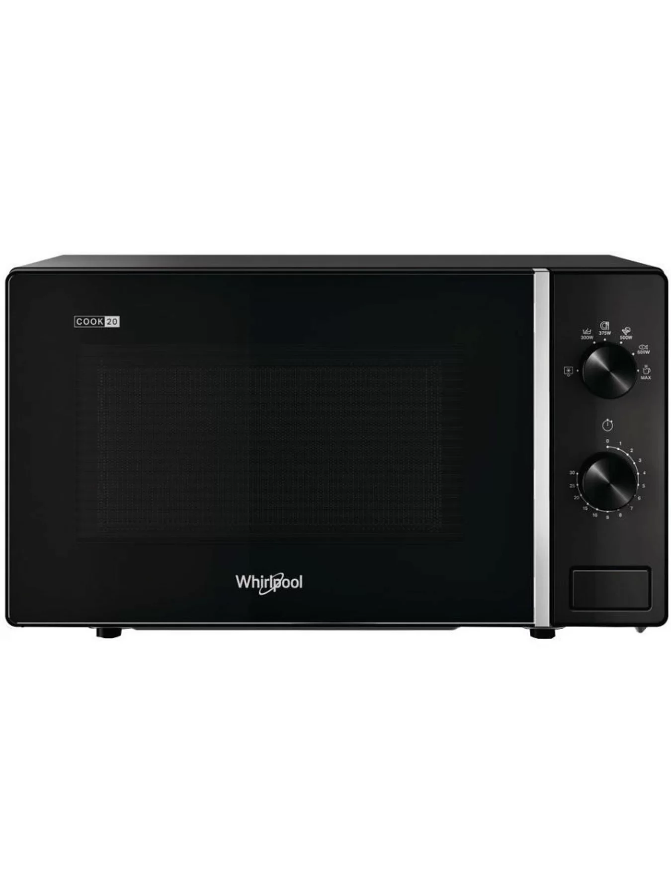 Микроволновая печь Whirlpool MWP 101 B (20 л, 700 Вт, переключатели поворотный механизм, черный)-0