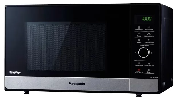 Микроволновая печь Panasonic NN-SD38HSZPE (23 л, 1000 Вт, переключатели поворотный механизм, сенсор, дисплей, черный)-0