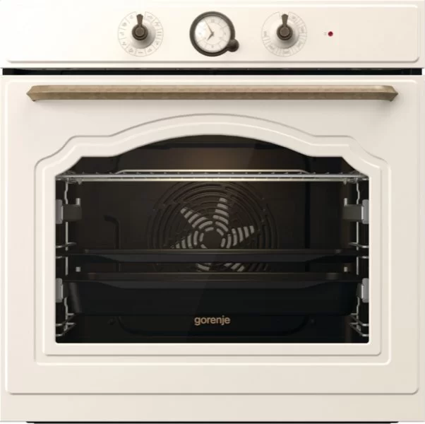 Духовой шкаф Gorenje BO6735CLI (Classico / 77 л / до 300 °C / Бежевый, металл / AquaClean / PerfectGrill / телескопические направляющие (x2) / А)-0
