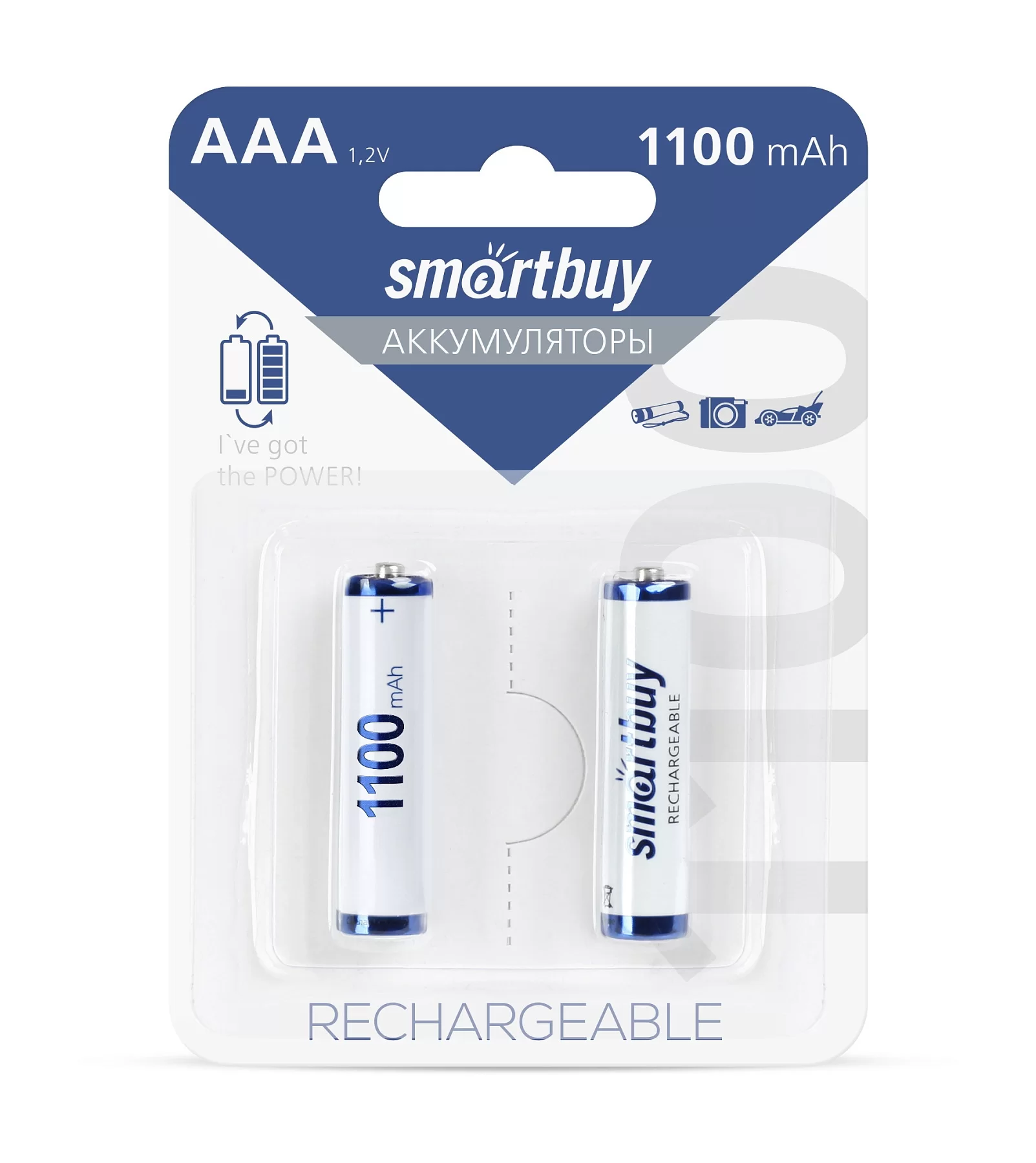 Аккумулятор BL2 R3 1100mAh Smartbuy BL-2 (аккум-р 1.2В) SBBR-3A02BL1100-0