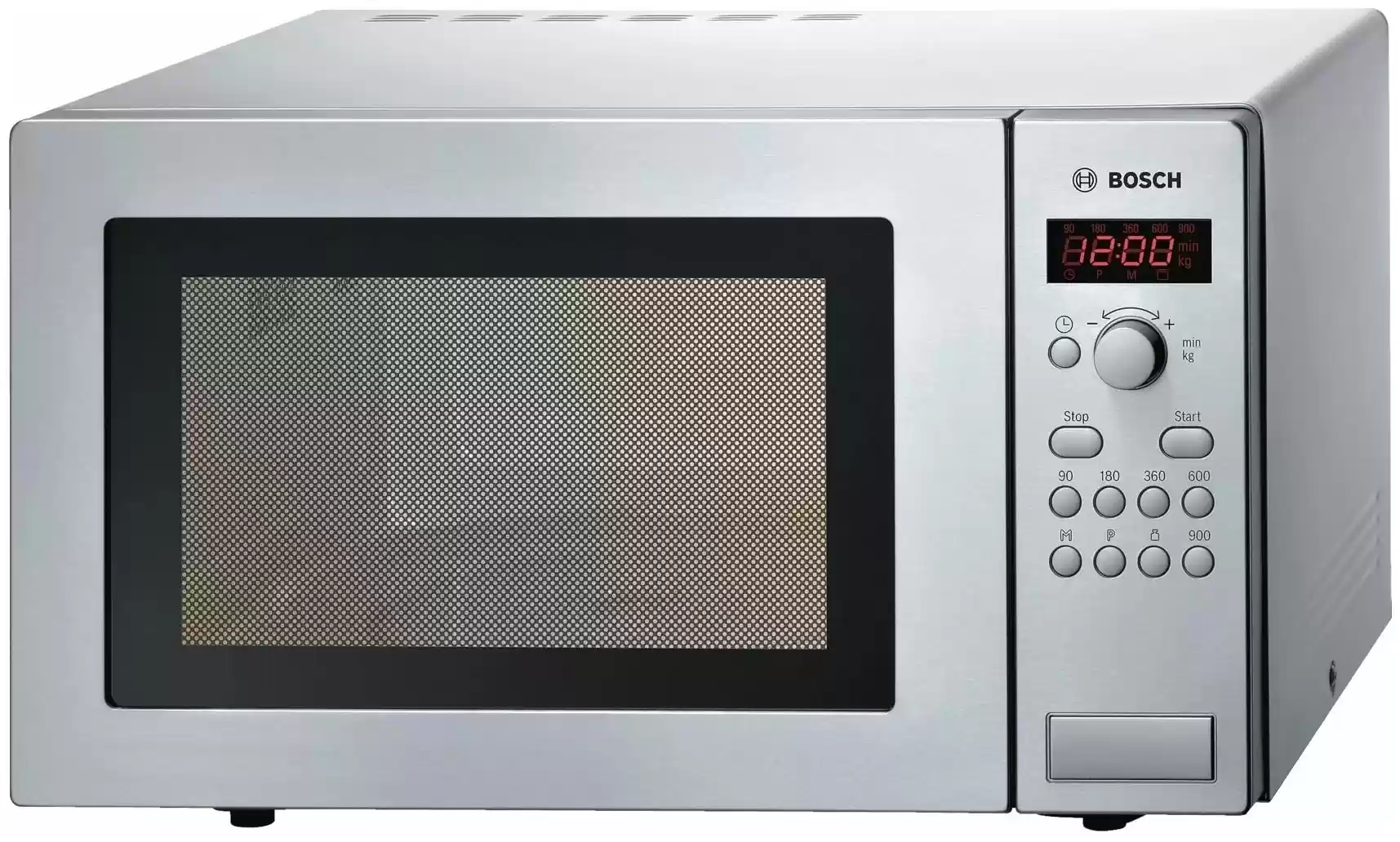 Микроволновая печь BOSCH HMT84M451 (Serie2) (25 л, 900 Вт, переключатели кнопки, гриль, дисплей, серебристый)-0