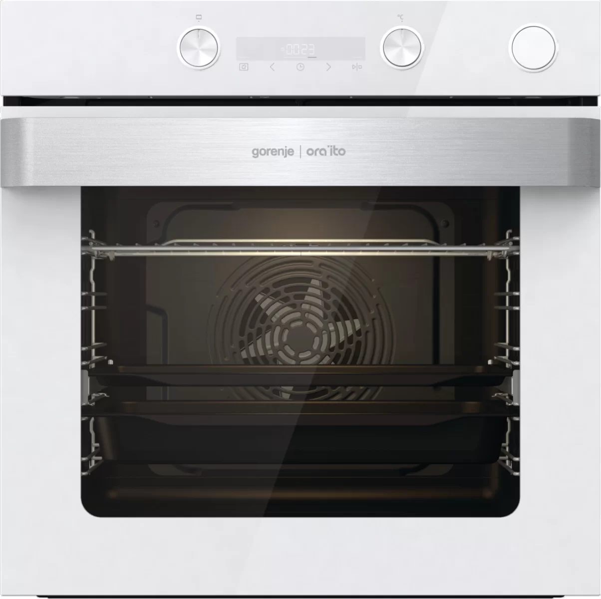 Духовой шкаф с добавлением пара Gorenje BSA6737ORAW (Ora Ïto 2/ Белый / SilverMatte / IconLED / AirFry / AquaClean / GentleBake / каталитич /телескоп)-0
