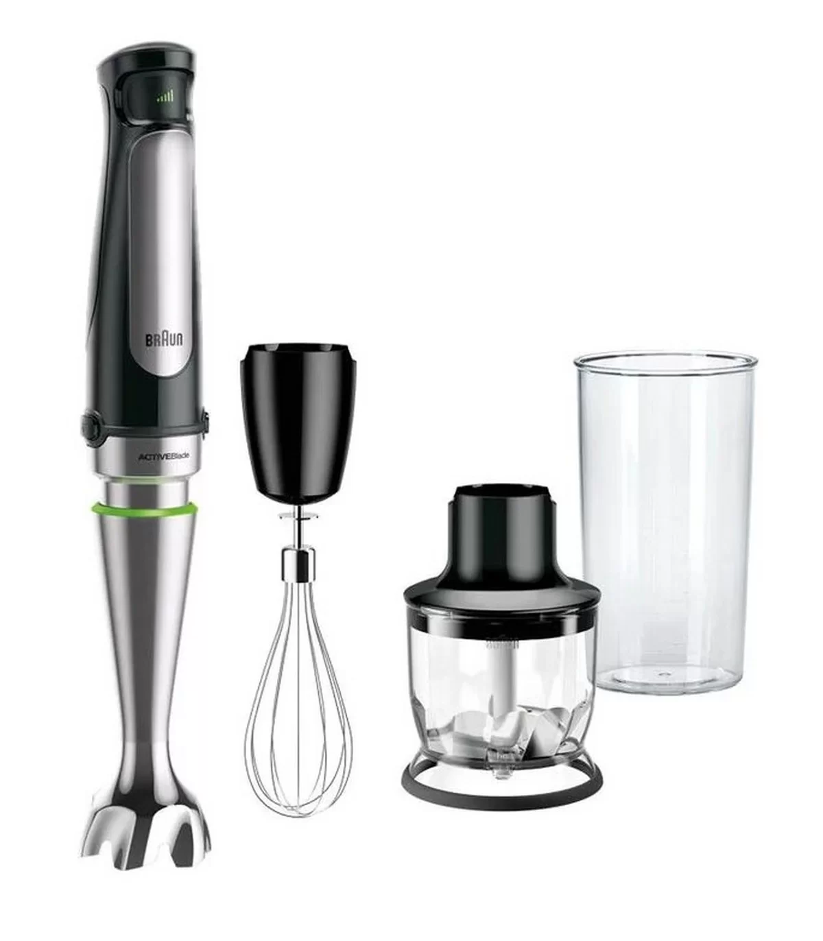 Блендер Braun Multiquick 7 MQ7025X (1000 Вт/ скоростей 10/ турборежим/ венчик, измельчитель, стакан)-0