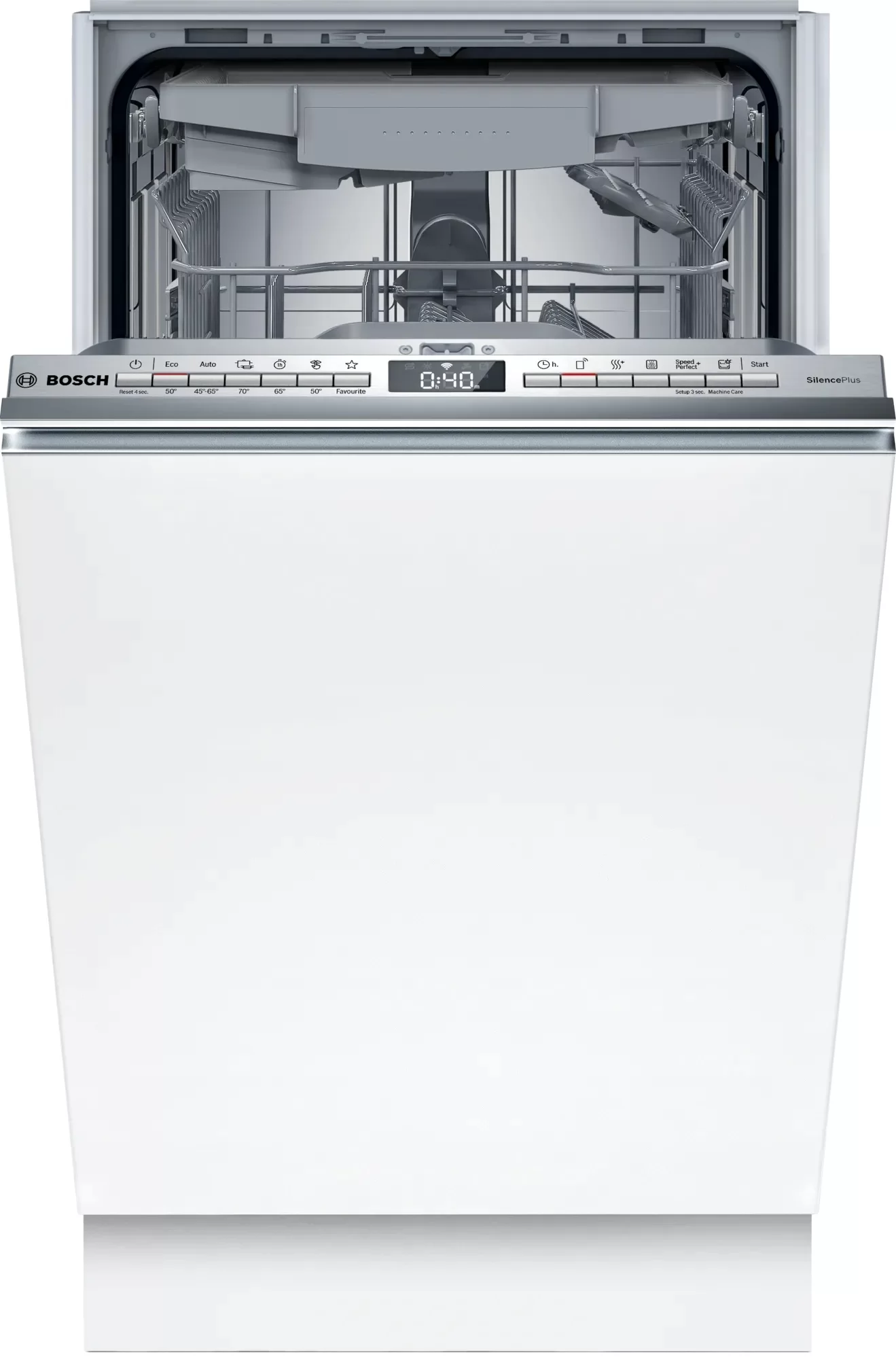 Машина посудомоечная встраиваемая 45 см Bosch SPV4HMX10E (Serie4 / 10 комплектов / 3 полки / расход воды - 9,5 л / InfoLight / Home Connect / А)-0