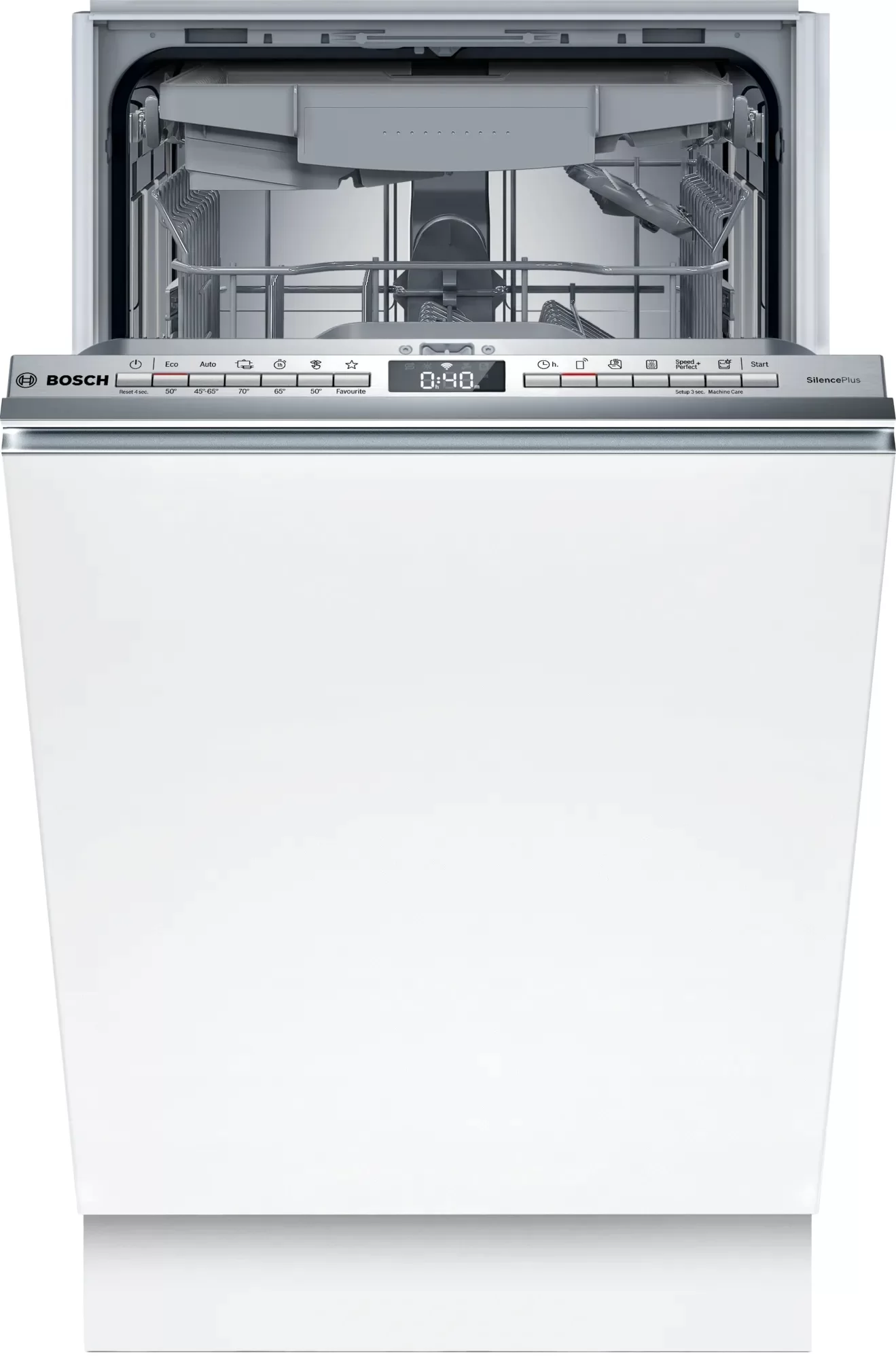 Машина посудомоечная встраиваемая 45 см Bosch SPV4EMX10E (Serie4 / 10 комплектов / 3 полки / расход воды - 8,9 л / InfoLight / Home Connect / А+)-0
