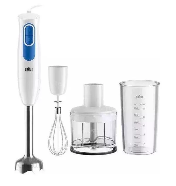 Блендер Braun MQ20.236MWH (600 Вт/ скоростей 2/ венчик, измельчитель, стакан)-0