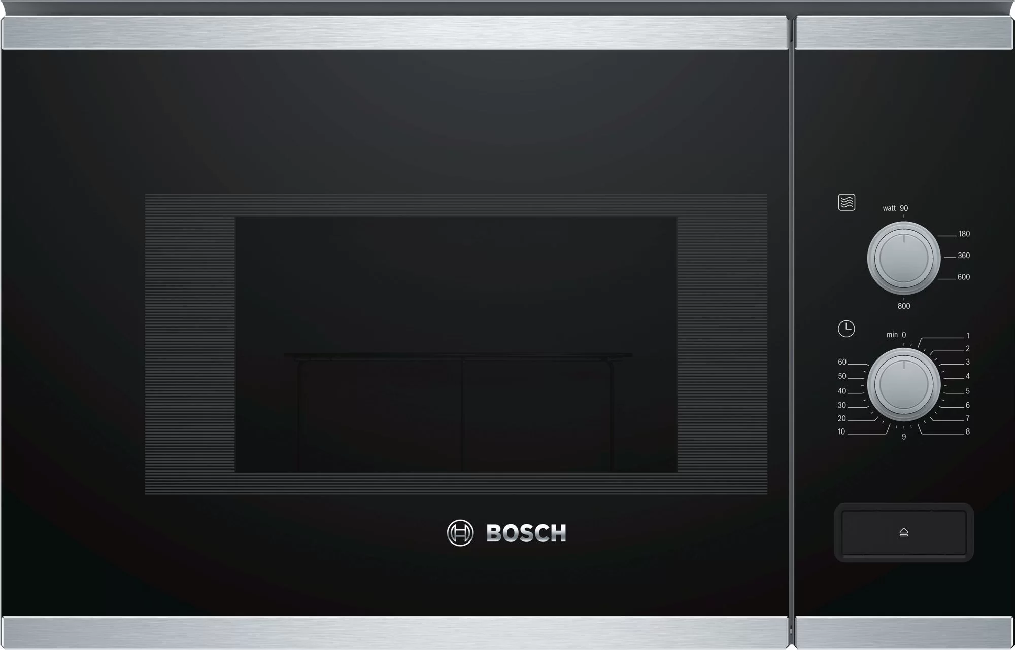 Микроволновая печь встраиваемая Bosch BFL520MS0 (Serie4 / черный/нерж / 20л / ширина - 59,4 см / 800Вт)-0