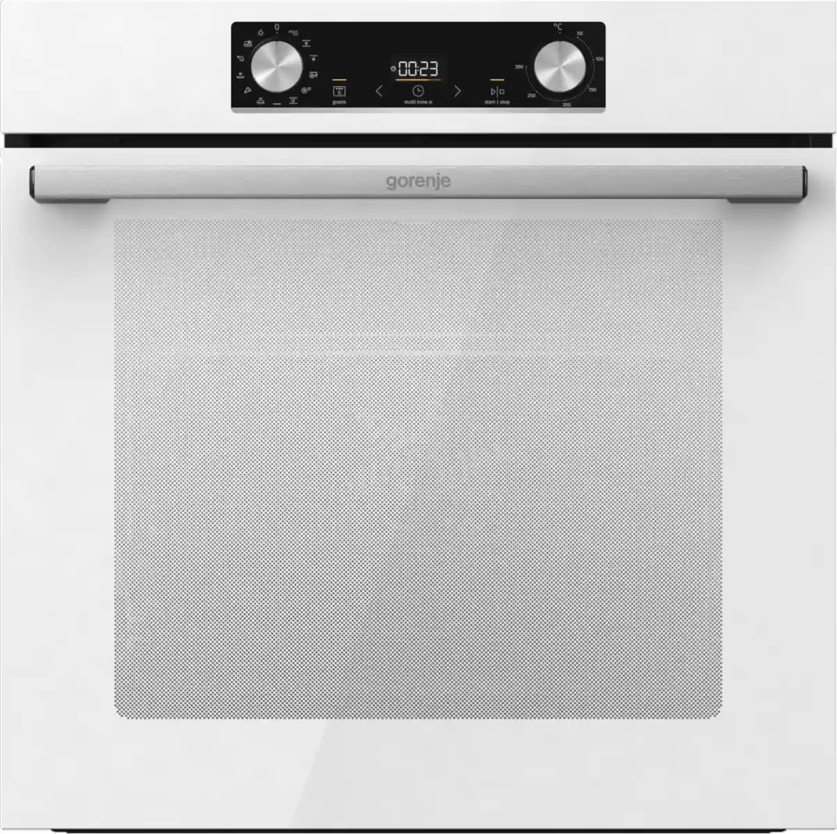Духовой шкаф Gorenje BOS6737E03WG (Essential / 77 л / до 300 °C / Белый, стекло / AquaClean / PerfectGrill / съемные направляющие / А / IconLED)-0