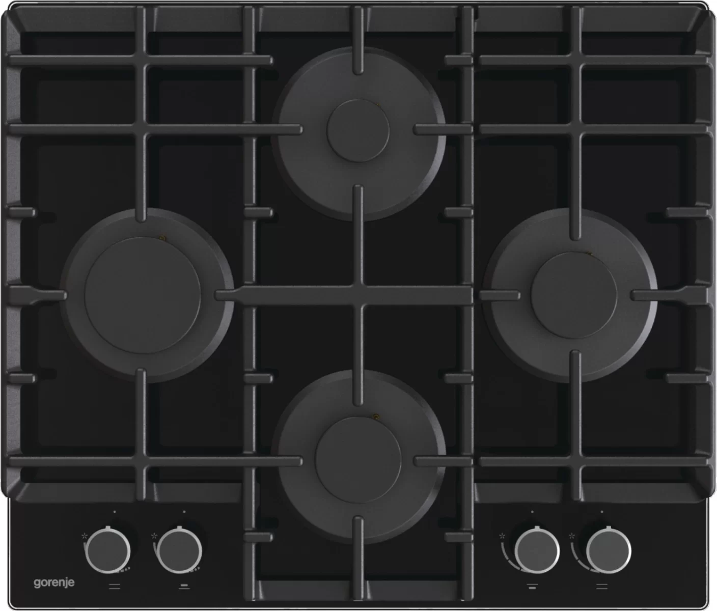 Поверхность газовая Gorenje GT6D42AB (Advanced / Черное стекло / чугун реш ProGrid / BigSurface)-0