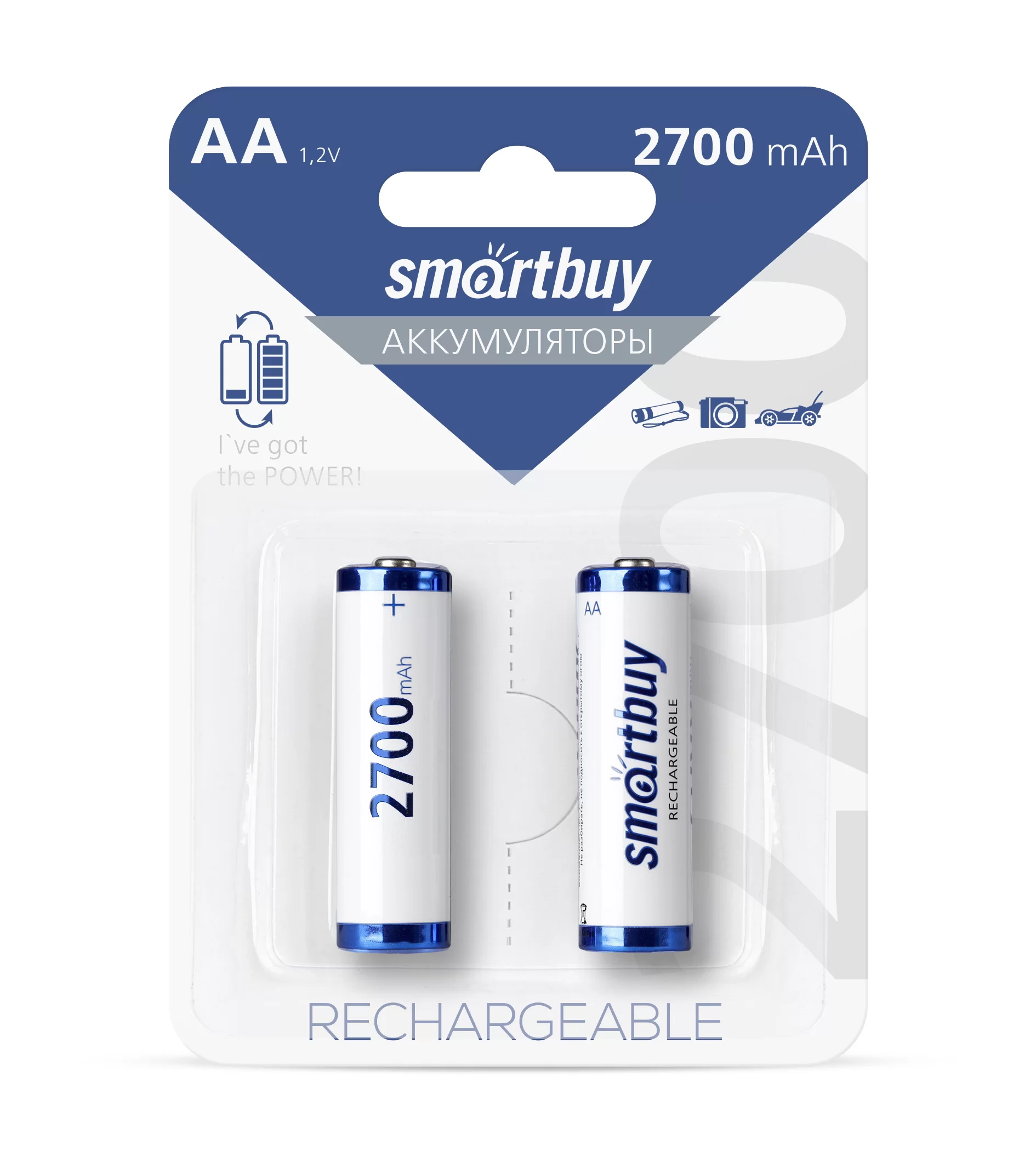 Аккумулятор BL2 R6 2700mAh Smartbuy BL-2 (аккум-р 1.2В) SBBR-2A02BL2700-0