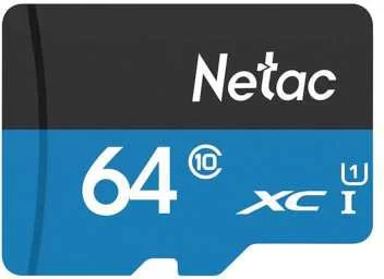Память micro Secure Digital Card  64Gb class10 Netac / c адаптером SD /NT02P500STN-064G-R/-1