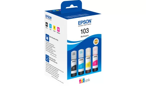 C13T00S64A Контейнер комплект Epson 103 с чернилами CMYK 103 C13T00S64A для L3100/3101/3110/3150/3151 аналог на серию L100 T664-0