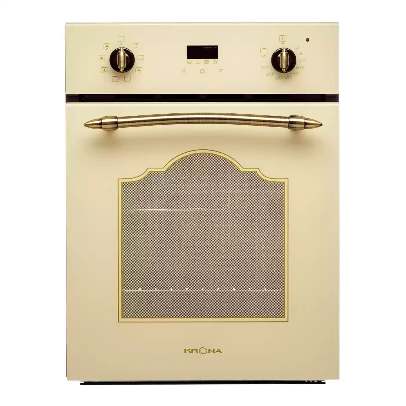 Духовой шкаф KRONA TENERO 45 IV (Узкий, 45 см / 45 л / до 260 °C / Слоновая кость / Телескоп. напр. (x1) / Гриль / А)-0
