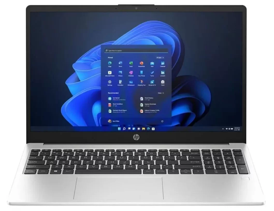 Ноутбук HP 250 G10 (Intel Core i5-1335U, 15.6 FHD, 8GB, 512GB SSD,MX550-2Gb DOS Silver)RUS keyb-0