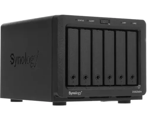 Сетевой накопитель NAS Synology DS620slim, 6x 2.5", Intel J3355, 2 ГБ, 2xSSD NVMe, 2хUSB 3.2 Type-A, 2*RJ-45 1Гбит/с-0