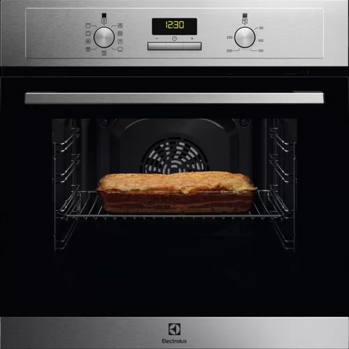 Духовой шкаф Electrolux EOF3H40BX (SurroundCook 600 / 65 л / до 275°C / Нерж.сталь + чёрное стекло/ AquaClean / боковые. напр.)-0