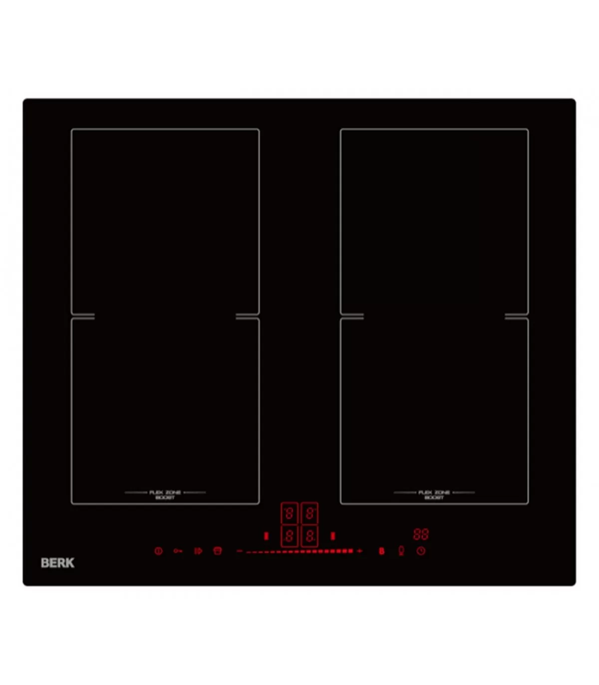 DSP Поверхность индукционная Berk BHI-62001S/YK (Черная / стеклокерамика / 4 конфорки / Bridge Zone 2 шт / Таймер / 7,2 кВт)-0