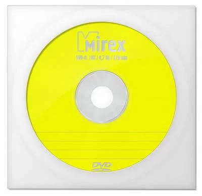 Диск DVD-R Mirex 4.7 Gb, 16x, Бум.конверт (1), (1/600)-0