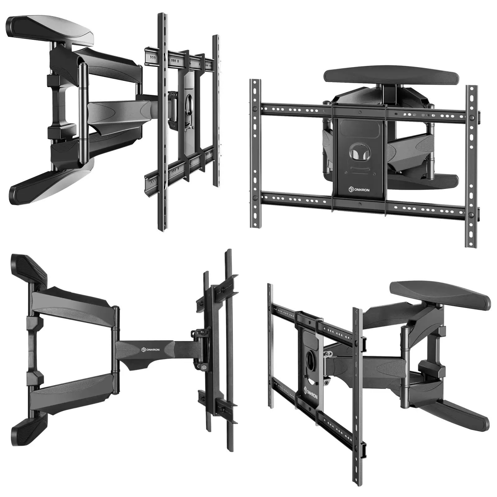 Кронштейн для ТВ ONKRON M6L-B чёрный, для 40"-75", наклон 8°, поворот 140°, нагрузка до 45,5 кг, расстояние до стены 54-500 мм-0