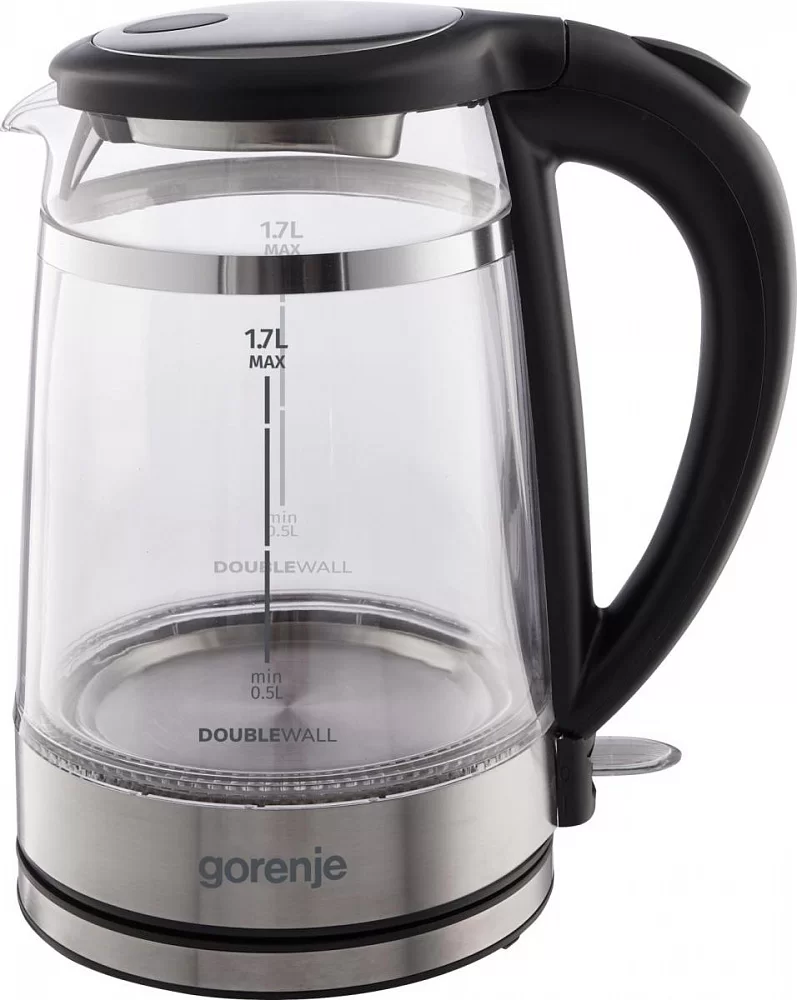 Чайник Gorenje K17GDW (2200Вт / 1,7л / стекло)-0