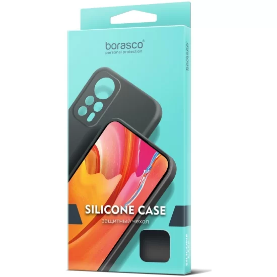 Чехол-накладка Borasco, Silicone для Infinix Note 40 черный-0