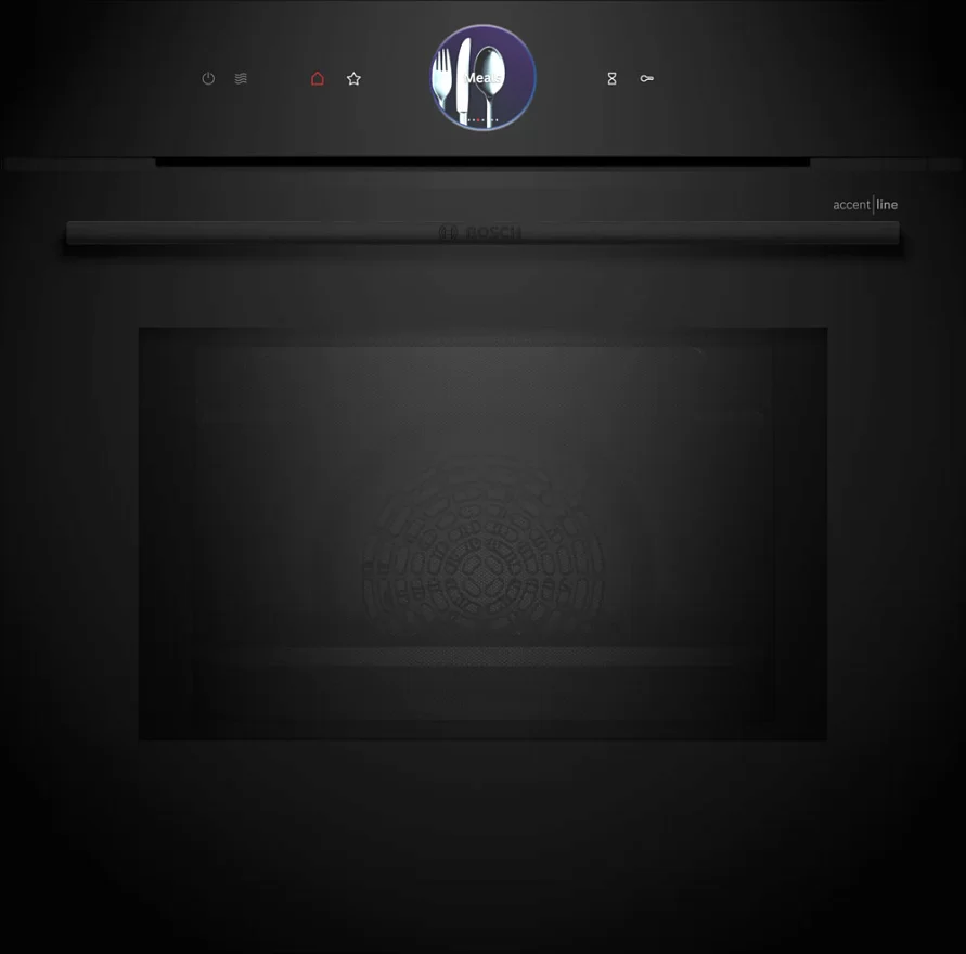 Духовой шкаф с микроволновкой Bosch HMG976RB1S (Serie8 / 67 л / до 300 °C / Чёрное стекло / пиролиз / телескоп. направл.(x1) / Home Connect / A+)-0