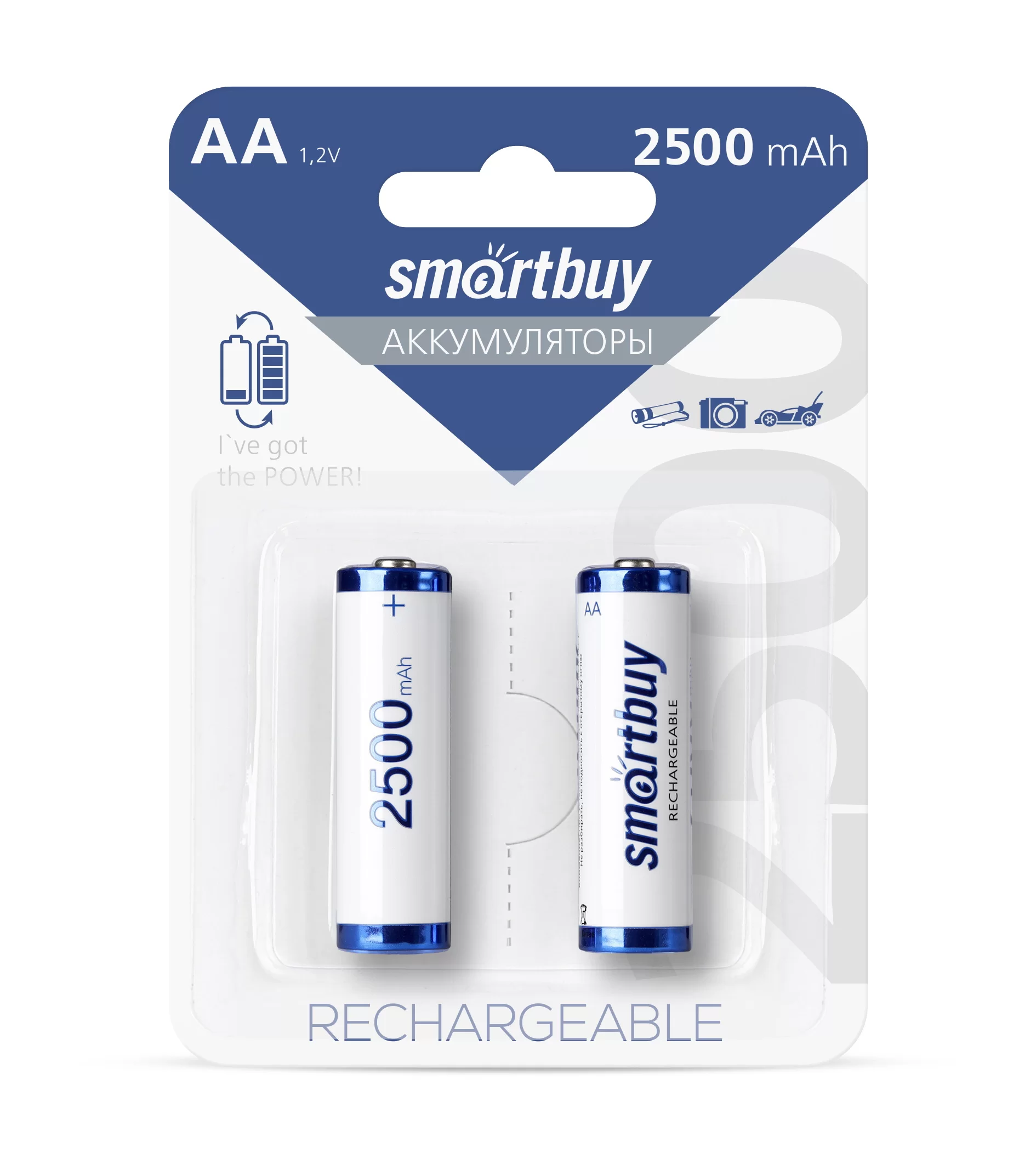 Аккумулятор BL2 R6 2500mAh Smartbuy BL-2 (аккум-р 1.2В) SBBR-2A02BL2500-0