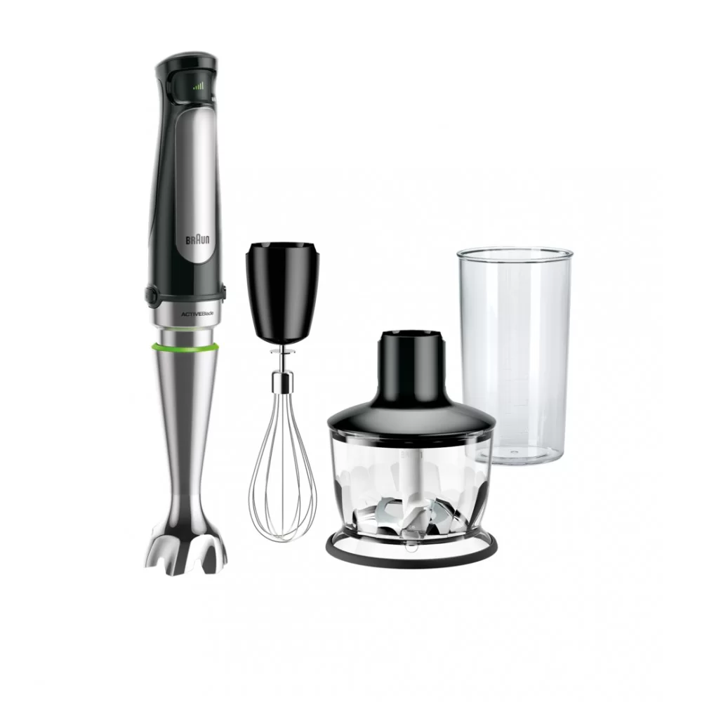 Блендер Braun Multiquick 7 MQ7035XB (850 Вт/ скоростей 10/ турборежим/ венчик, измельчитель, стакан)-0