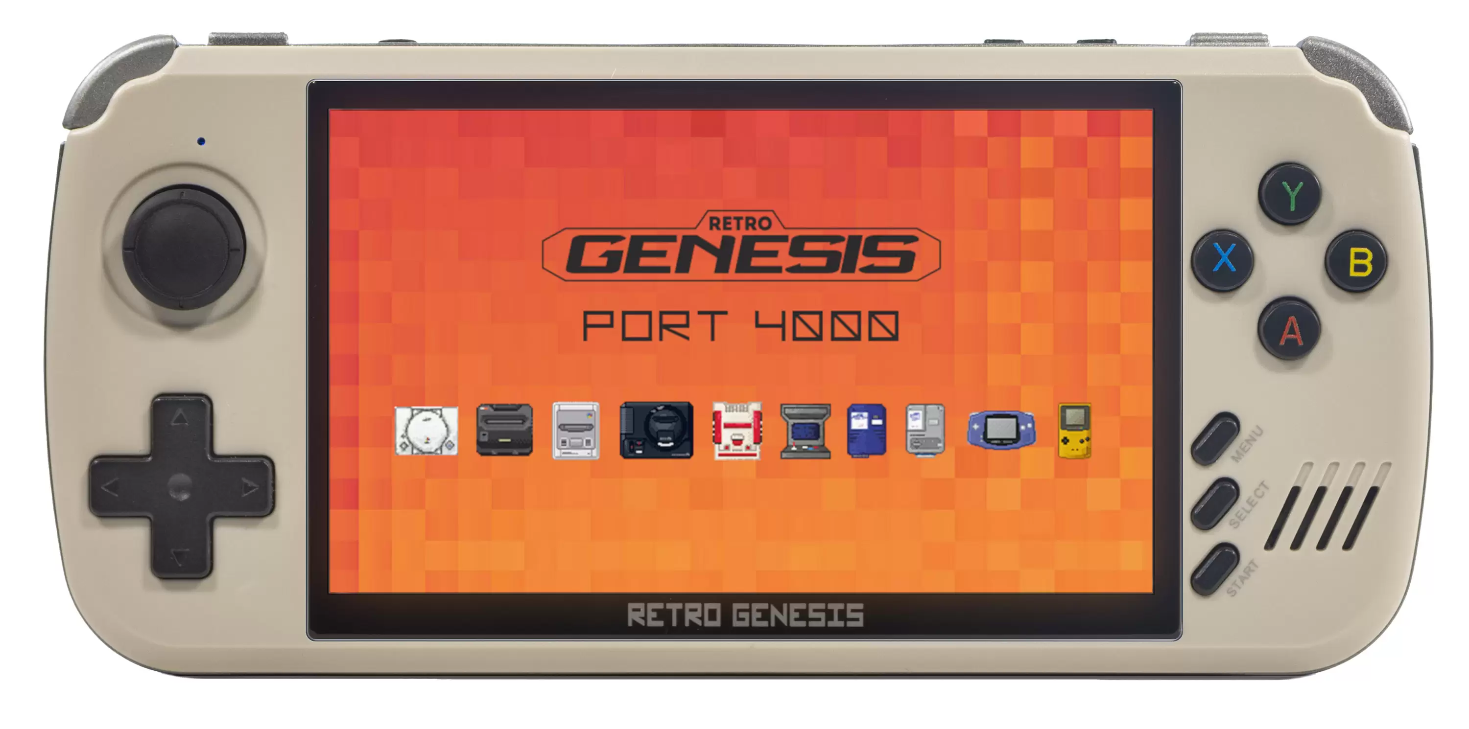 Портативная игровая приставка Retro Genesis Port 4000 (античный белый, 10 эмуляторов, вкл. PS1, 10000+игр, 4.3 экран IPS, SD-карта, сохранения)-0